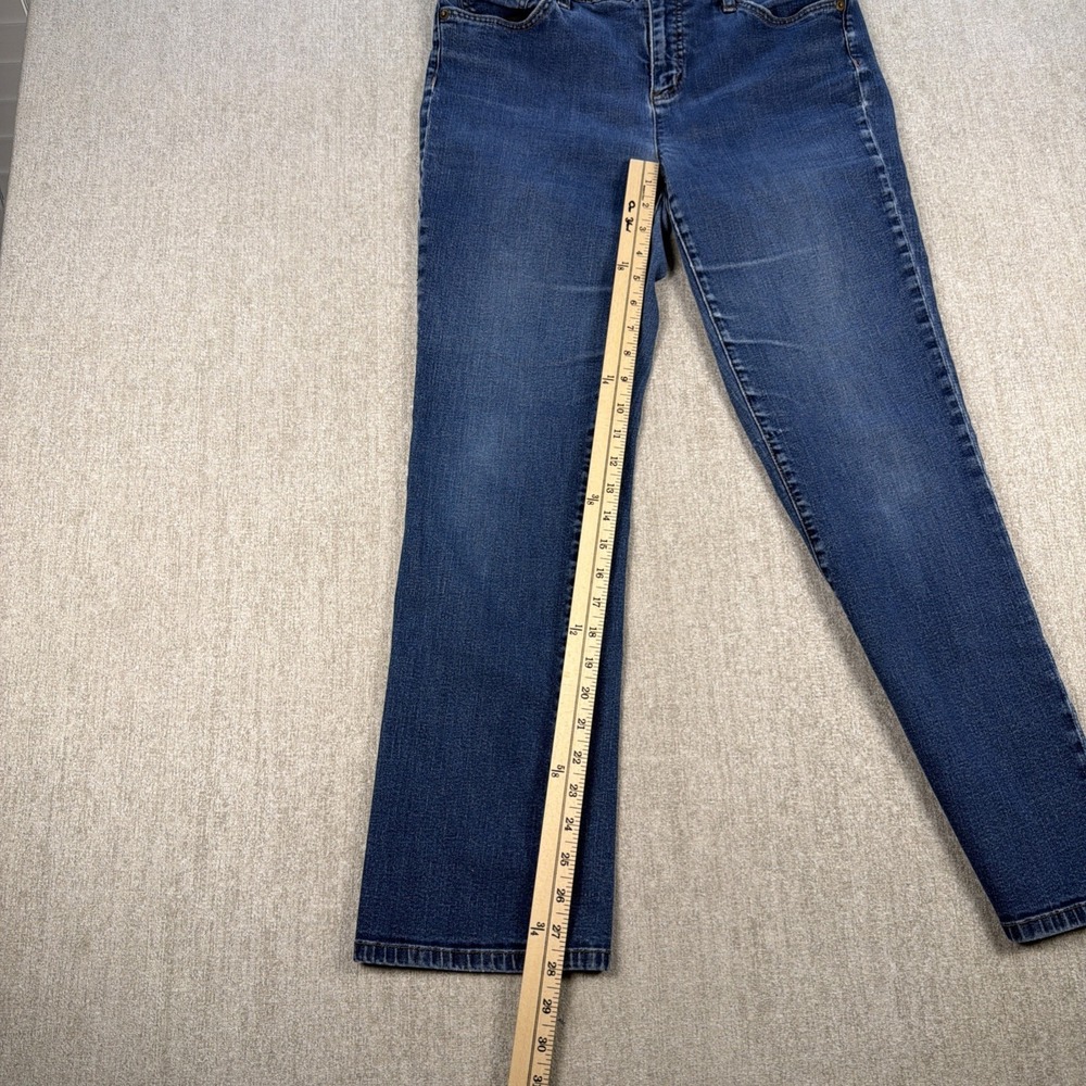 Lauren Ralph Lauren Jeans Womens 10 Blue Straight Leg Logo Preppy Medium Wash - Picture 8 of 16